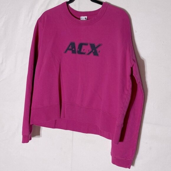 Vintage Au Coton Pink ACX Activewear Crew Neck Sweatshirt L - Picture 2 of 14